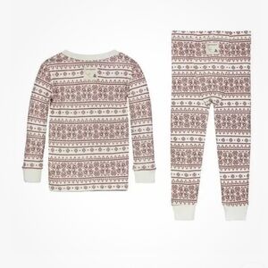 NWT Burt's Bees Fair Isle Organic Holiday Family Jammies 2-Piece Pajamas Sz 12m